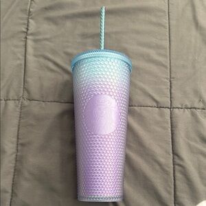 Starbucks Pastel Blue and Purple Tumbler with Straw